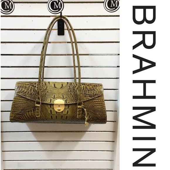 Brahmin Python Alligator Crocodile Genuine Leather Reptile Bag GUC WITH KEY - Picture 2 of 9